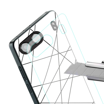 Geomatric White stylish phone case for oneplus nord 4 | glossy glass and slim fit