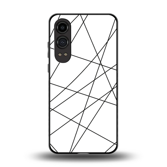 Geomatric White back phone cover | glass case for oneplus nord ce 4 lite