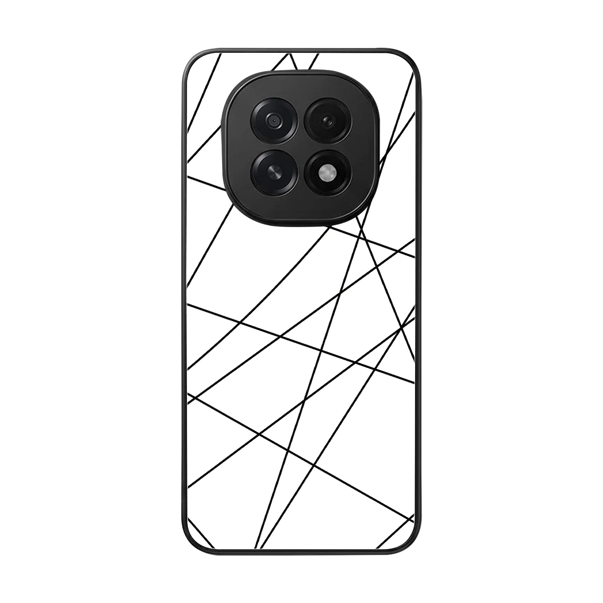 Geomatric White back phone cover | glass case for oppo f29 5g