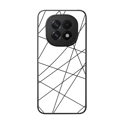 Geomatric White back phone cover | glass case for oppo f29 5g