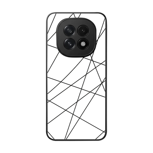 Geomatric White back phone cover | glass case for oppo f29 5g