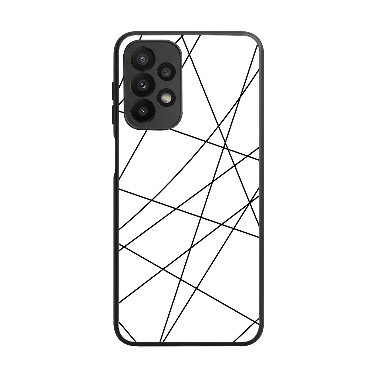 Geomatric White back phone cover | glass case for samsung galaxy a23