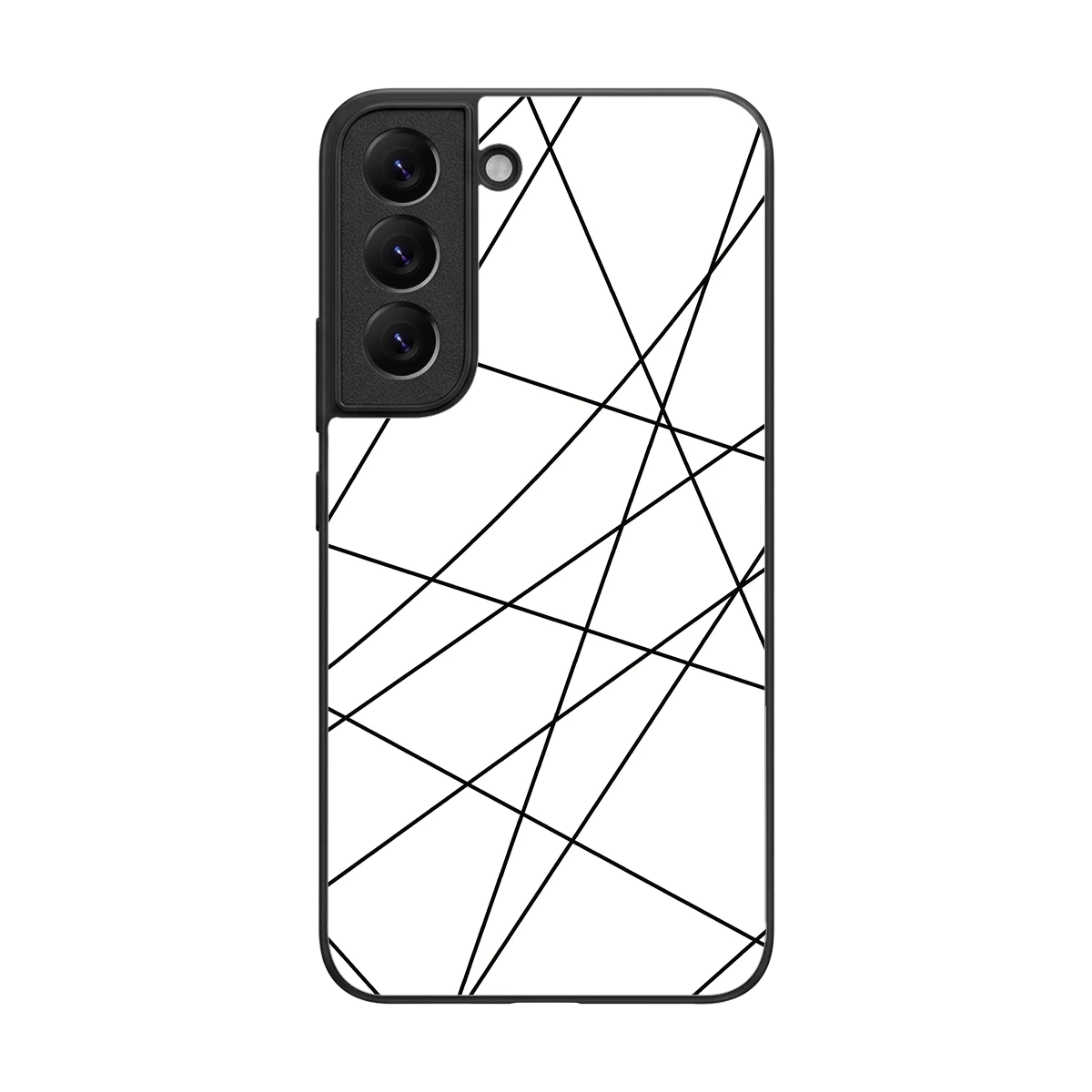 Geomatric White back phone cover | glass case for samsung galaxy s22