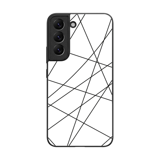 Geomatric White back phone cover | glass case for samsung galaxy s22