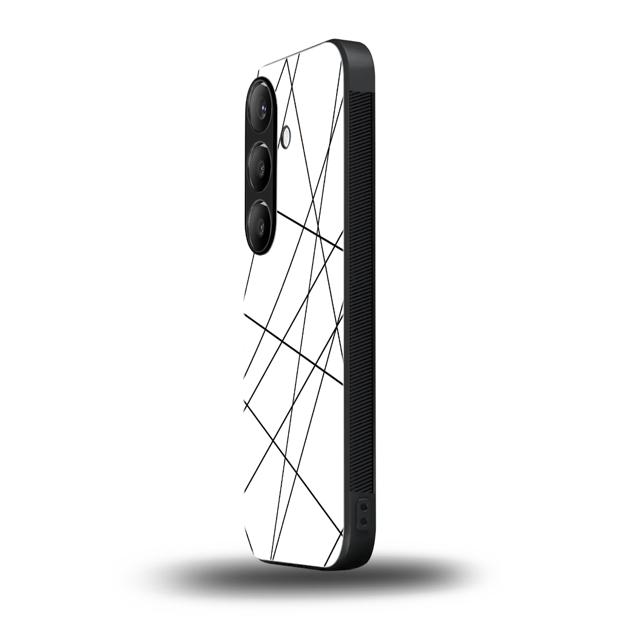 Geomatric White samsung galaxy s24 mobile cover | shockproof glass phone case