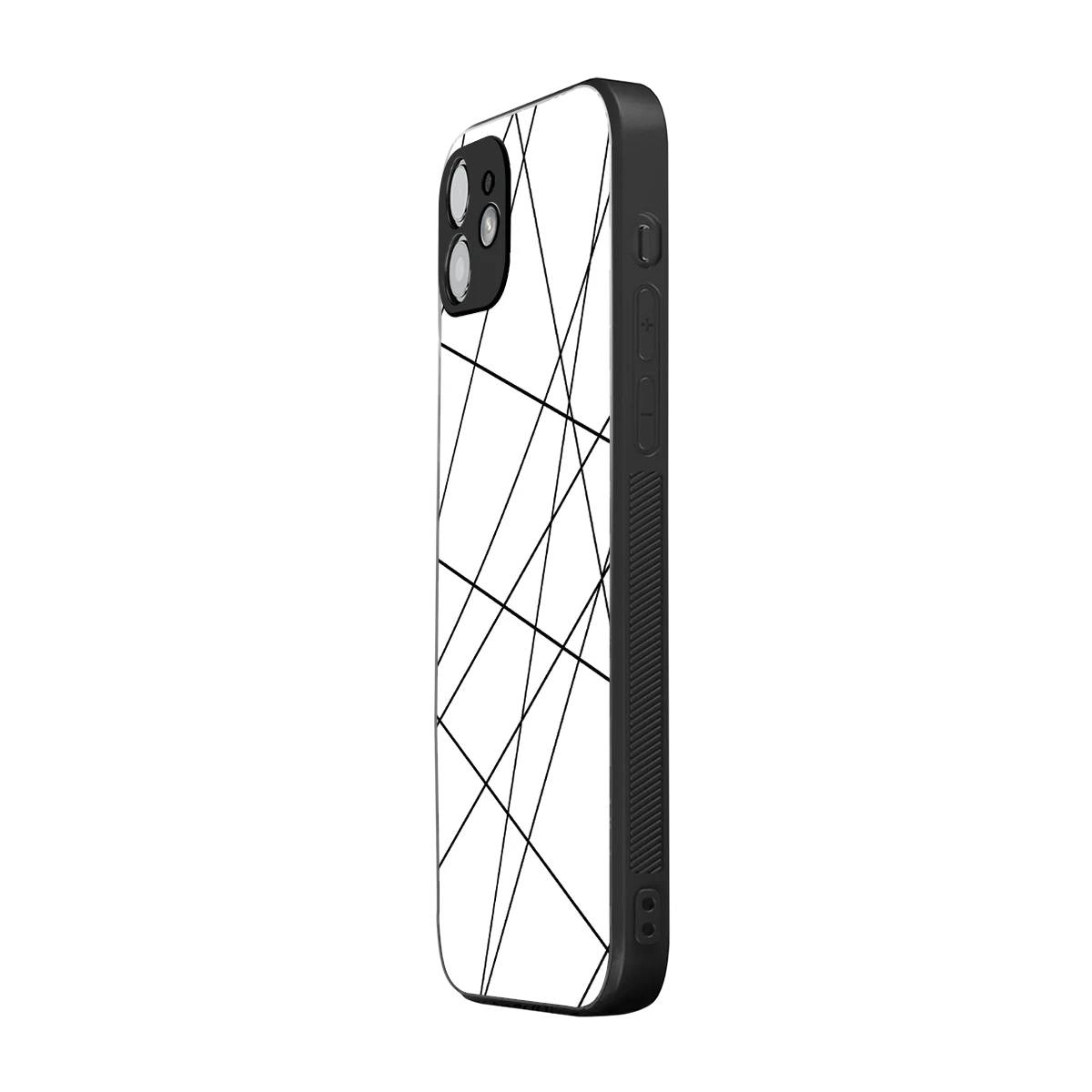 Geomatric White iphone 11 mobile cover | shockproof glass phone case