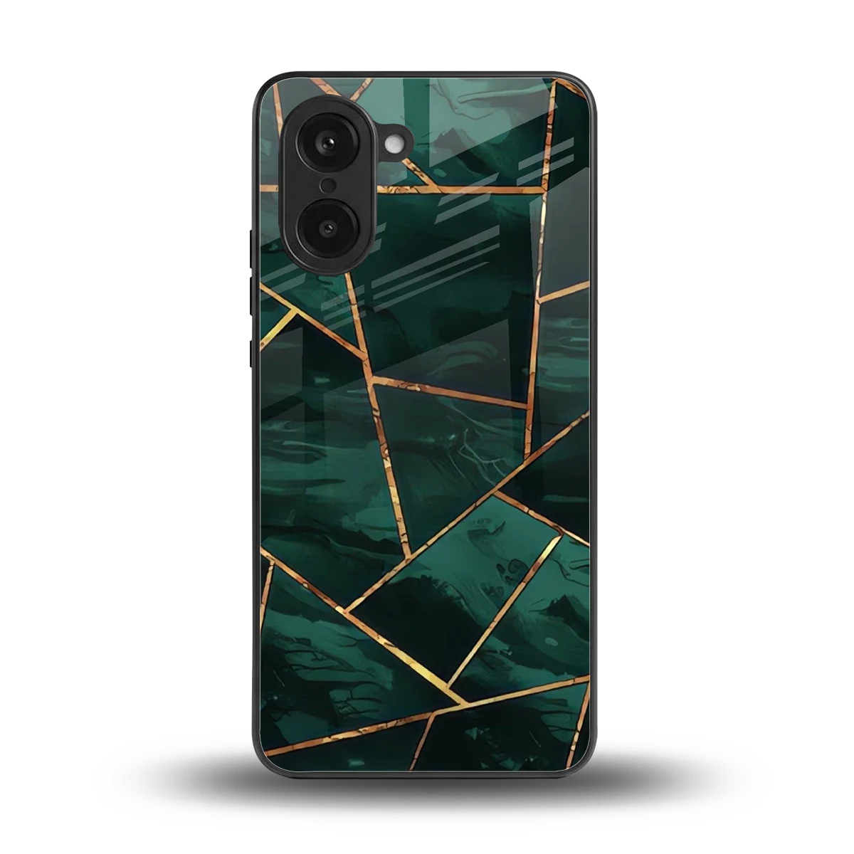 Geometric green back phone cover | glass case for oneplus nord ce5 5g