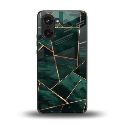 Geometric green back phone cover | glass case for oneplus nord ce5 5g