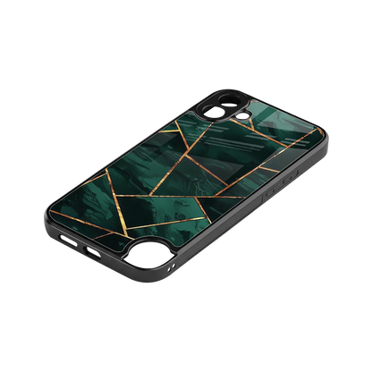 Geometric green stylish phone case for cmf nothing phone 1 | glossy glass and slim fit