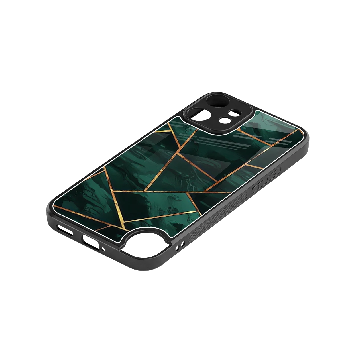 Geometric green stylish phone case for cmf nothing phone 2 pro | glossy glass and slim fit