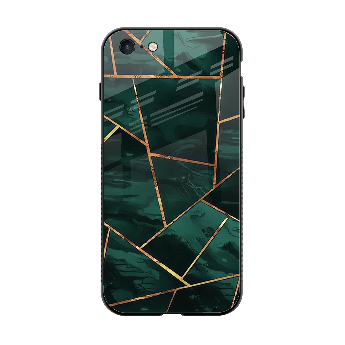 Geometric green back phone cover | glass case for iphone 6