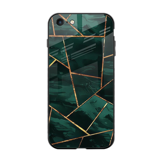 Geometric green back phone cover | glass case for iphone 6