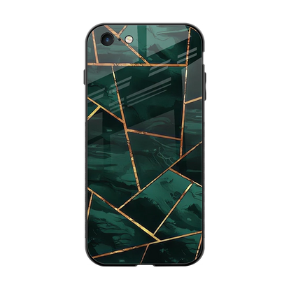 Geometric green back phone cover | glass case for iphone 6s plus