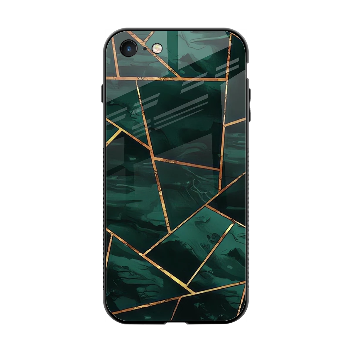 Geometric green back phone cover | glass case for iphone 7