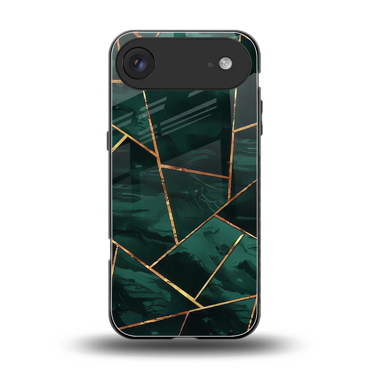 Geometric green back phone cover | glass case for iphone air