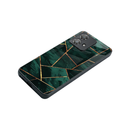 Geometric green stylish phone case for motorola edge 40 neo 5g | glossy glass and slim fit