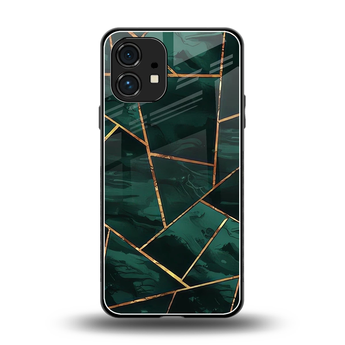 Geometric green back phone cover | glass case for nothing phone 1