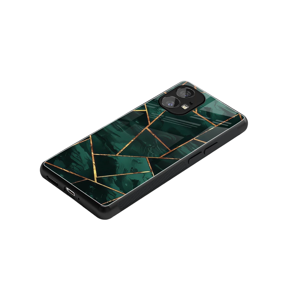 Geometric green stylish phone case for nothing phone 1 | glossy glass and slim fit