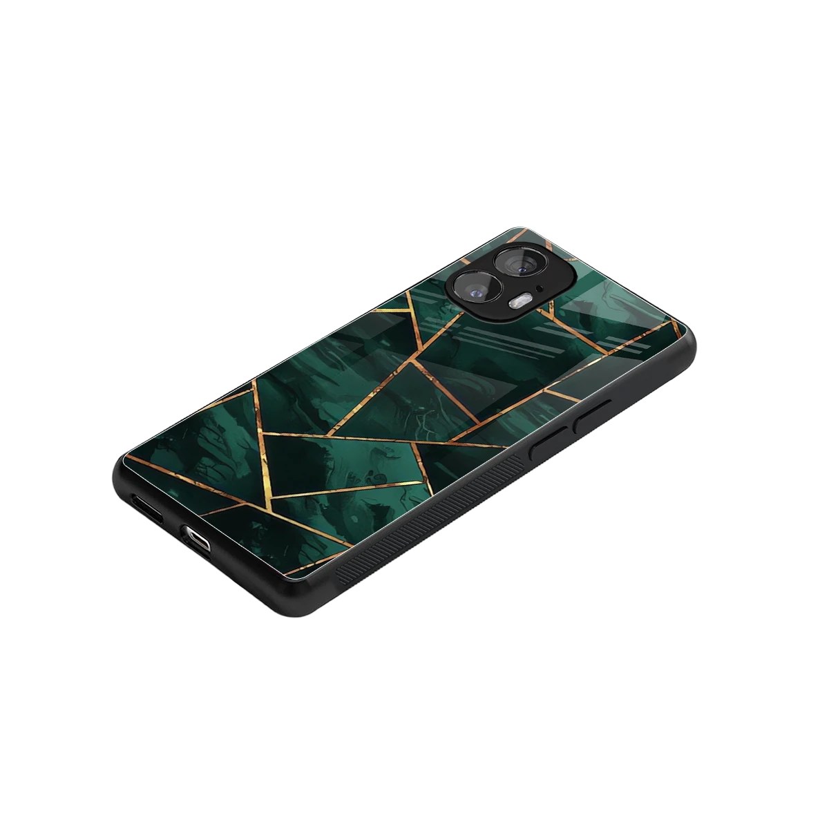 Geometric green stylish phone case for nothing phone 2 | glossy glass and slim fit