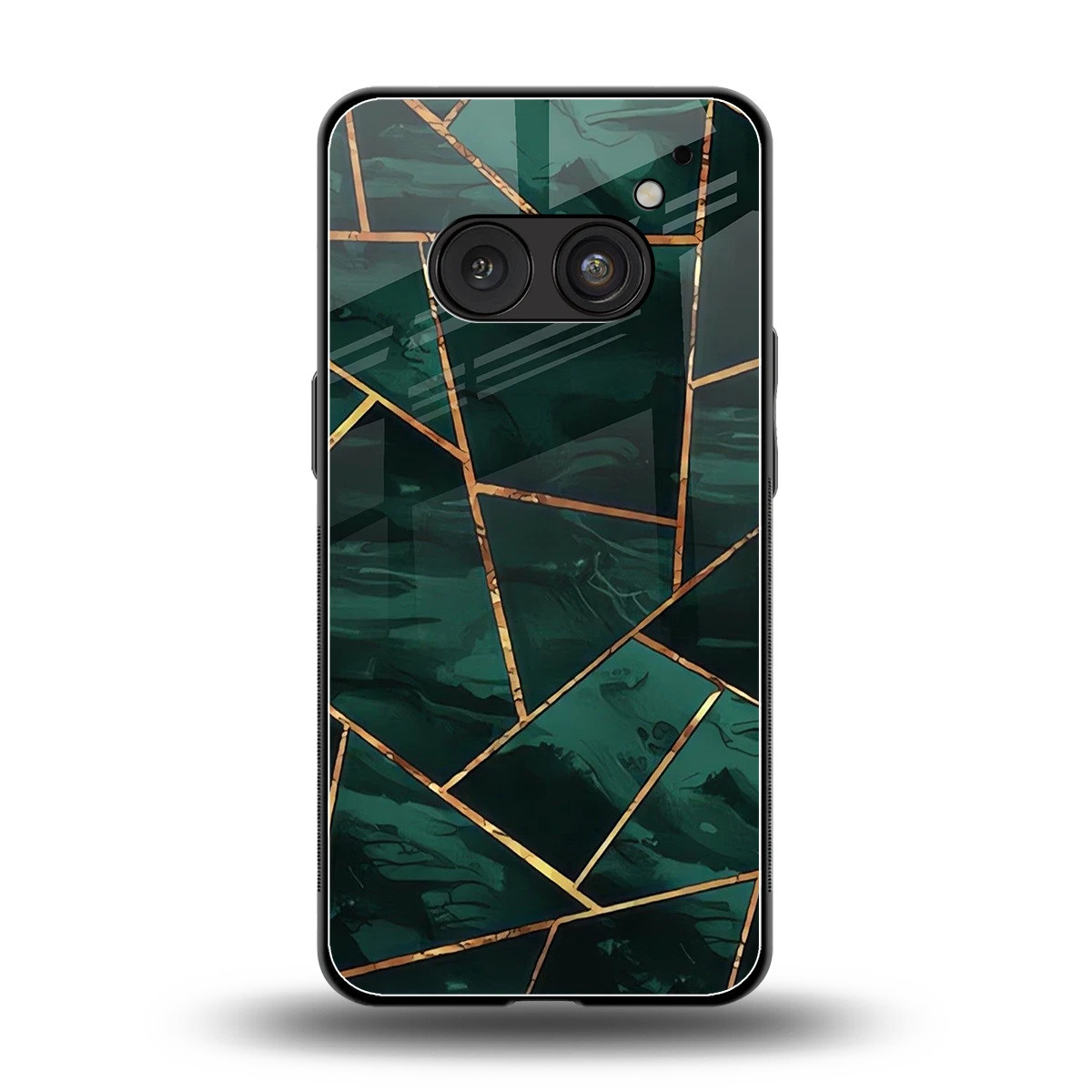 Geometric green back phone cover | glass case for nothing phone 2a plus