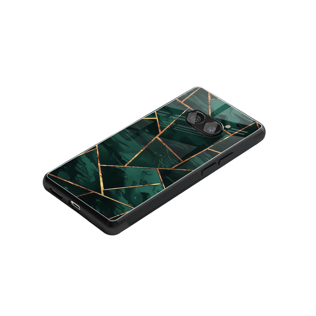 Geometric green stylish phone case for nothing phone 2a plus | glossy glass and slim fit