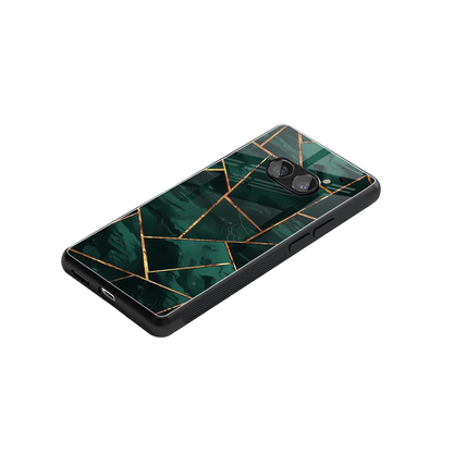 Geometric green stylish phone case for nothing phone 2a plus | glossy glass and slim fit
