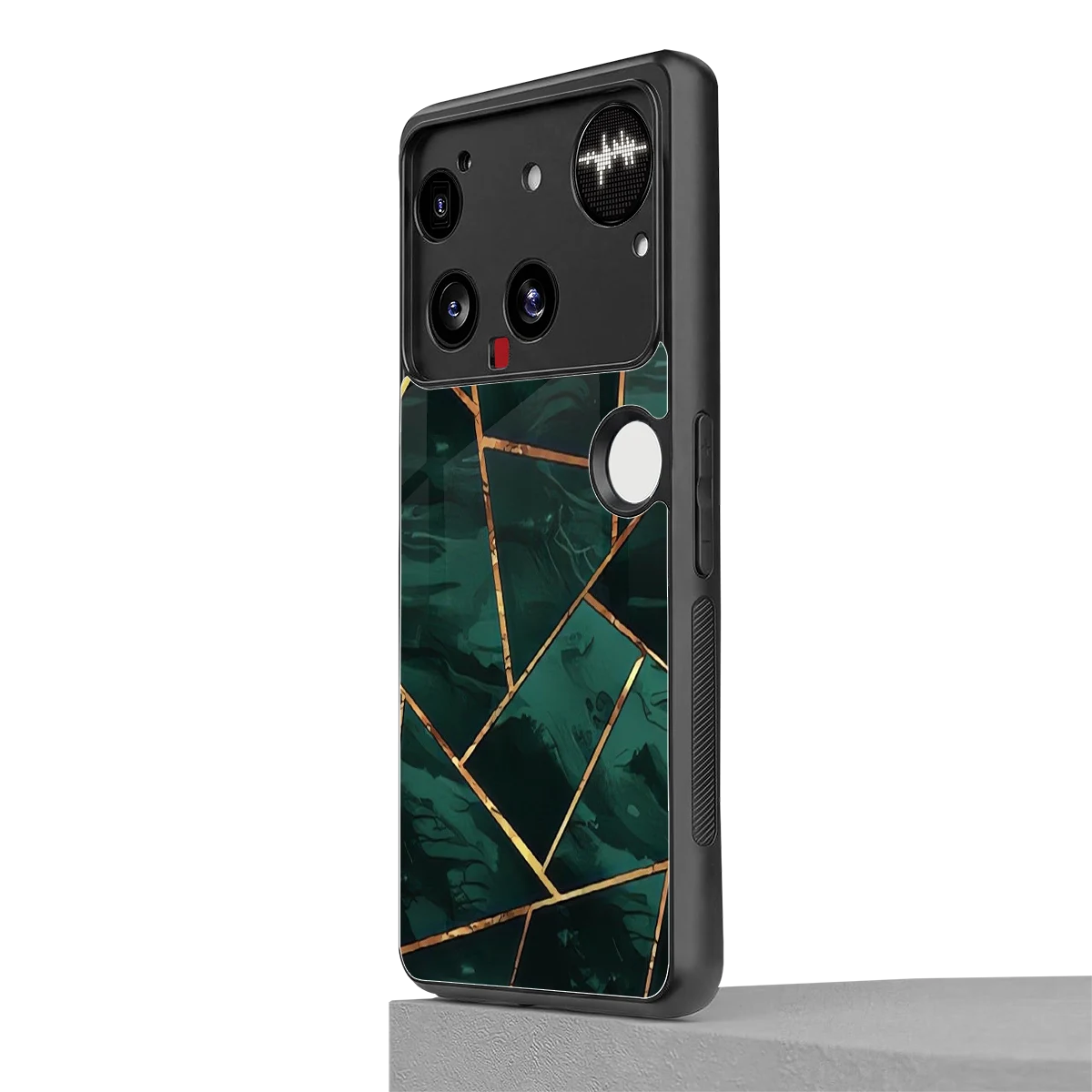 Geometric green nothing phone 3 mobile cover | shockproof glass phone case