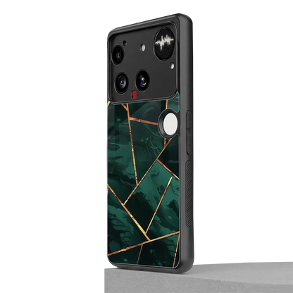 Geometric green nothing phone 3 mobile cover | shockproof glass phone case