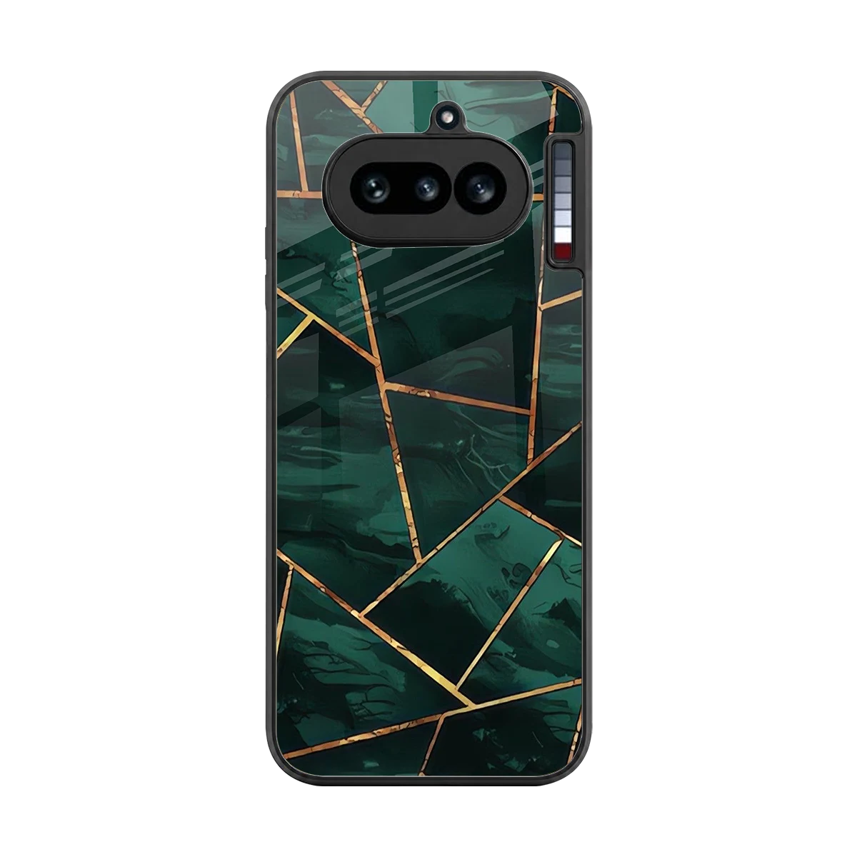 Geometric green back phone cover | glass case for nothing phone 4a