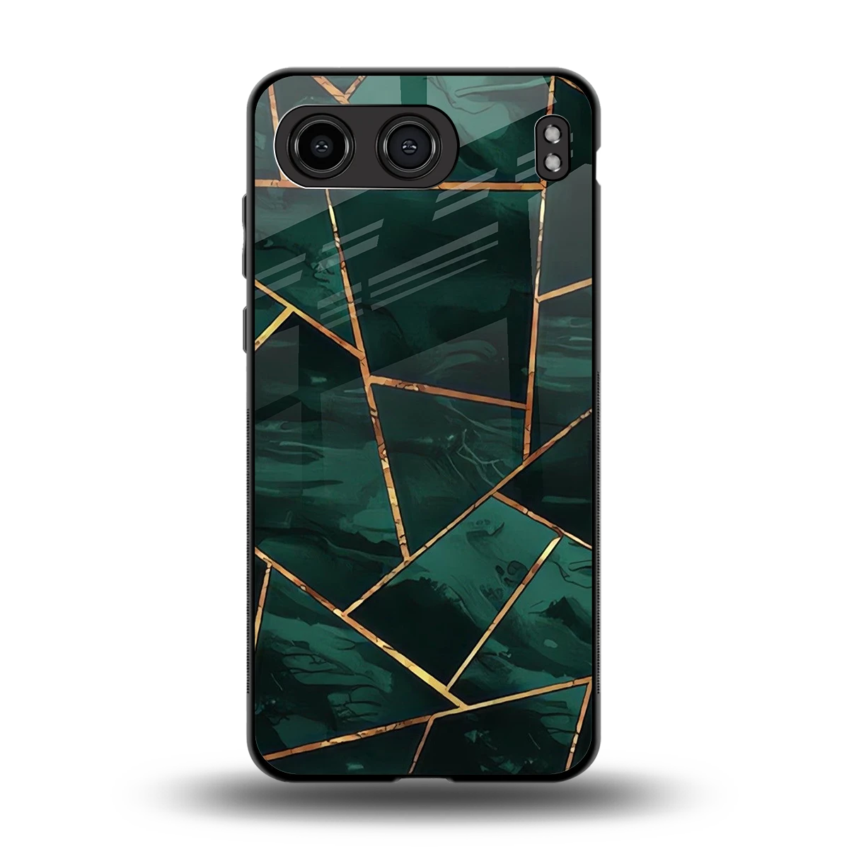 Geometric green back phone cover | glass case for oneplus nord 4