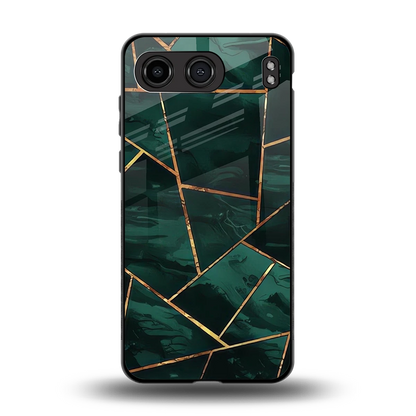 Geometric green back phone cover | glass case for oneplus nord 4