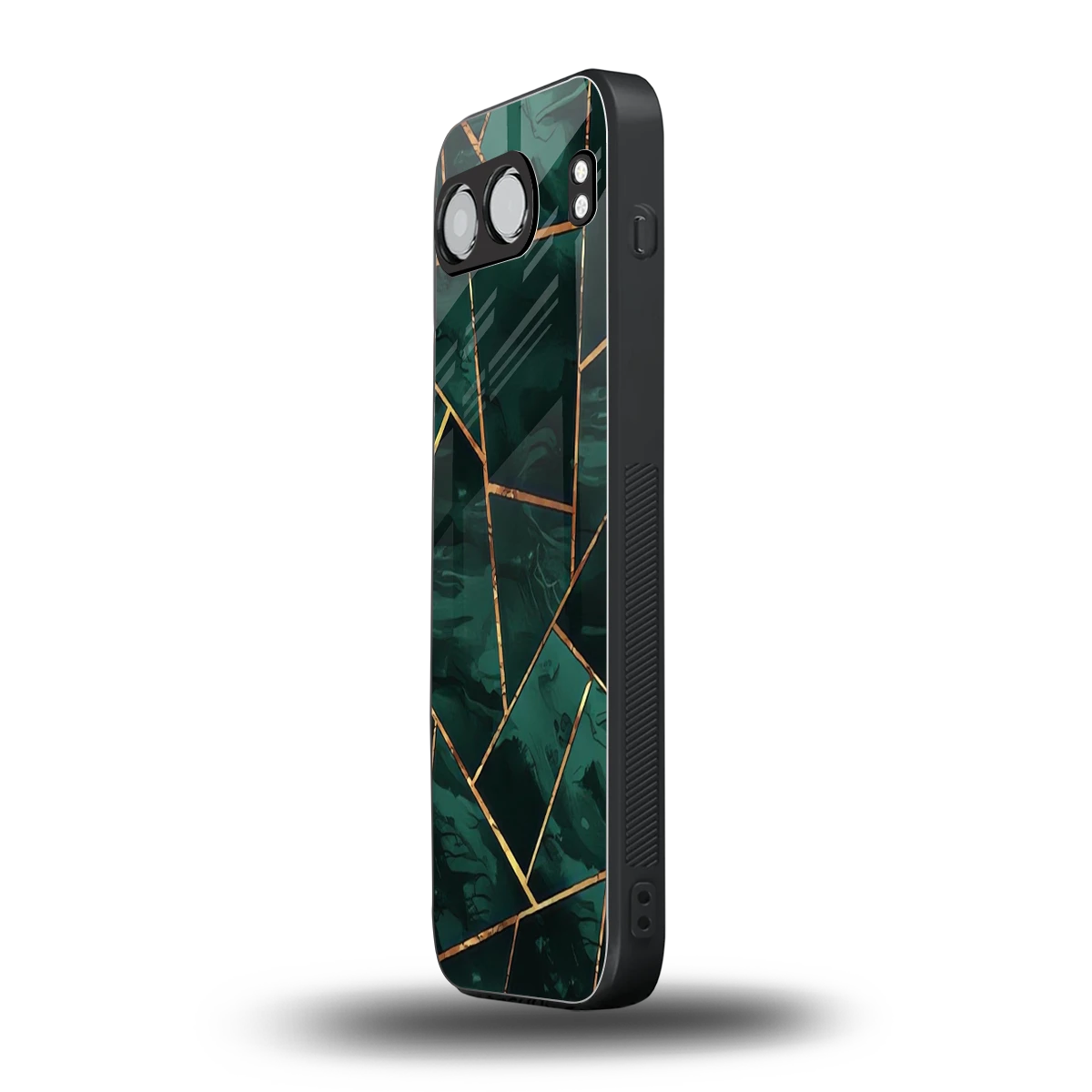 Geometric green oneplus nord 4 mobile cover | shockproof glass phone case