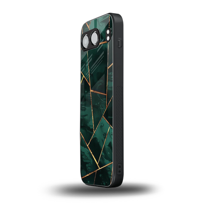 Geometric green oneplus nord 4 mobile cover | shockproof glass phone case