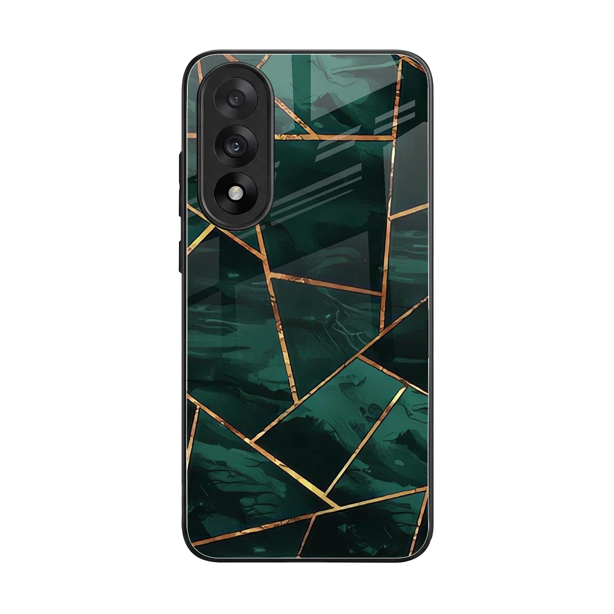 Geometric green back phone cover | glass case for oneplus nord 5