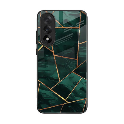 Geometric green back phone cover | glass case for oneplus nord 5