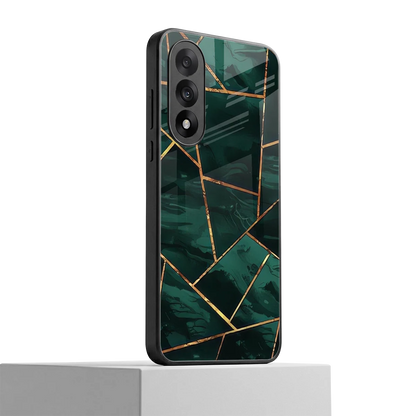 Geometric green oneplus nord 5 mobile cover | shockproof glass phone case