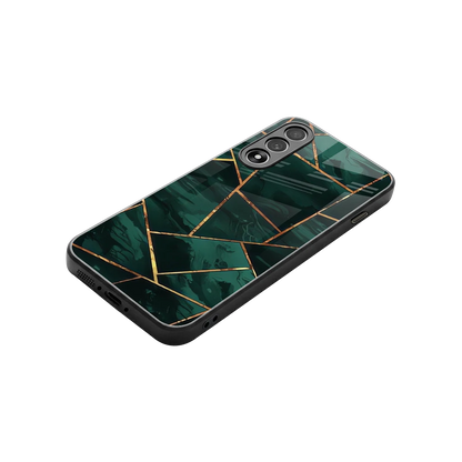Geometric green stylish phone case for oneplus nord 5 | glossy glass and slim fit