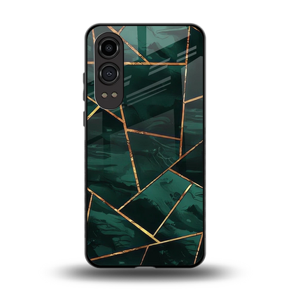 Geometric green back phone cover | glass case for oneplus nord ce 4 lite