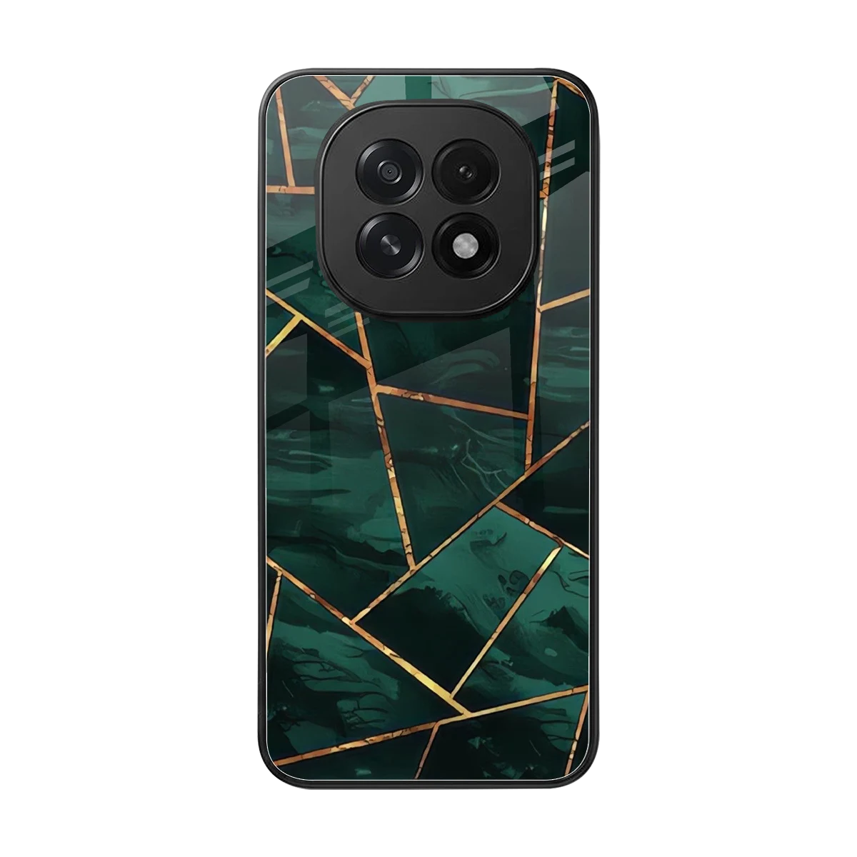 Geometric green back phone cover | glass case for oppo f29 5g