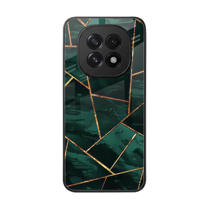 Geometric green back phone cover | glass case for oppo f29 5g
