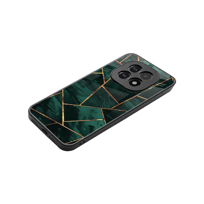 Geometric green stylish phone case for oppo f29 5g | glossy glass and slim fit
