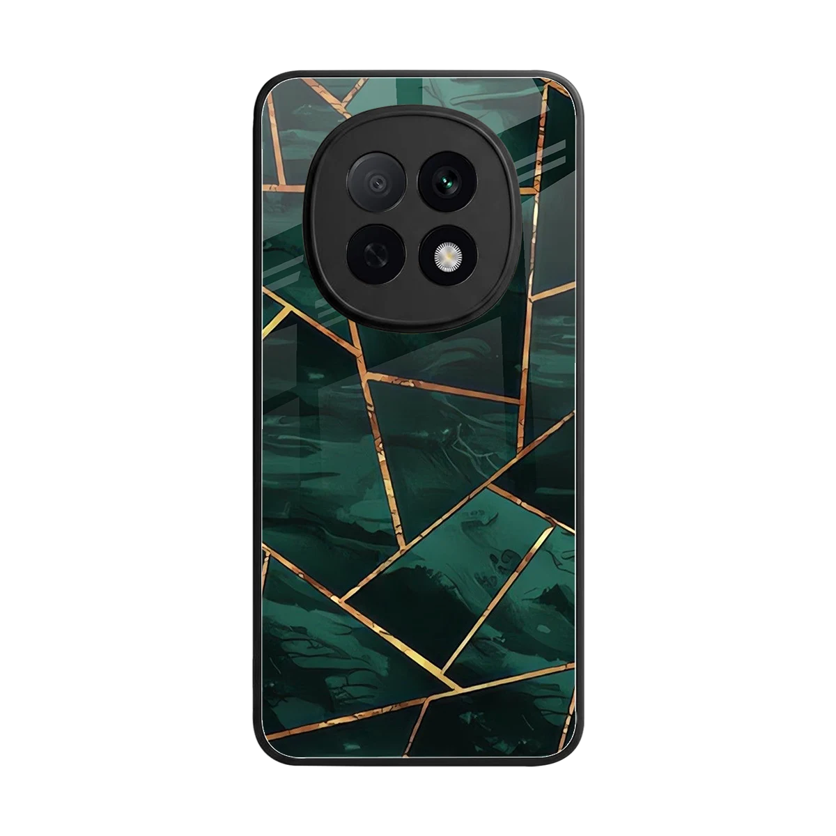 Geometric green back phone cover | glass case for oppo f29 pro 5g