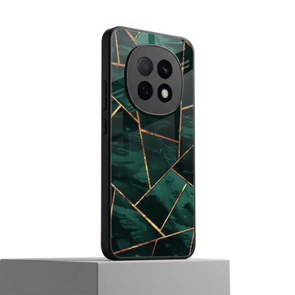 Geometric green oppo f29 pro 5g mobile cover | shockproof glass phone case
