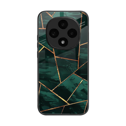 Geometric green back phone cover | glass case for oppo f31 pro 5g