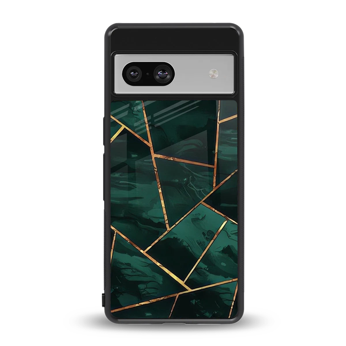 Geometric green back phone cover | glass case for google pixel 7