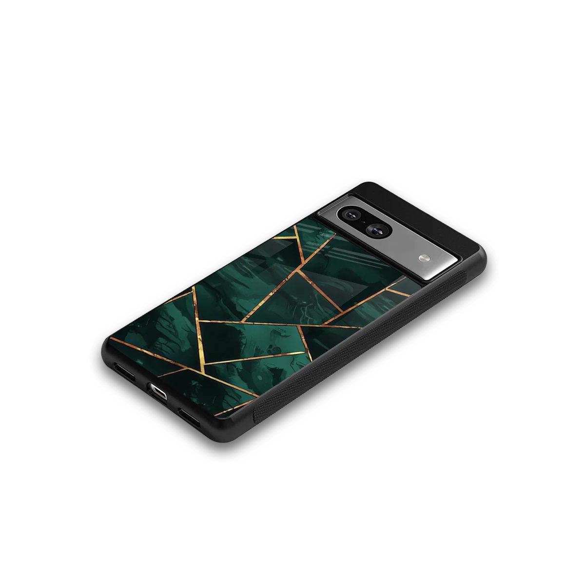 Geometric green google pixel 7 mobile cover | shockproof glass phone case