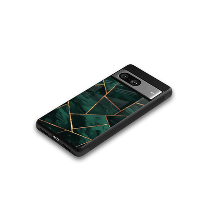 Geometric green google pixel 8 mobile cover | shockproof glass phone case