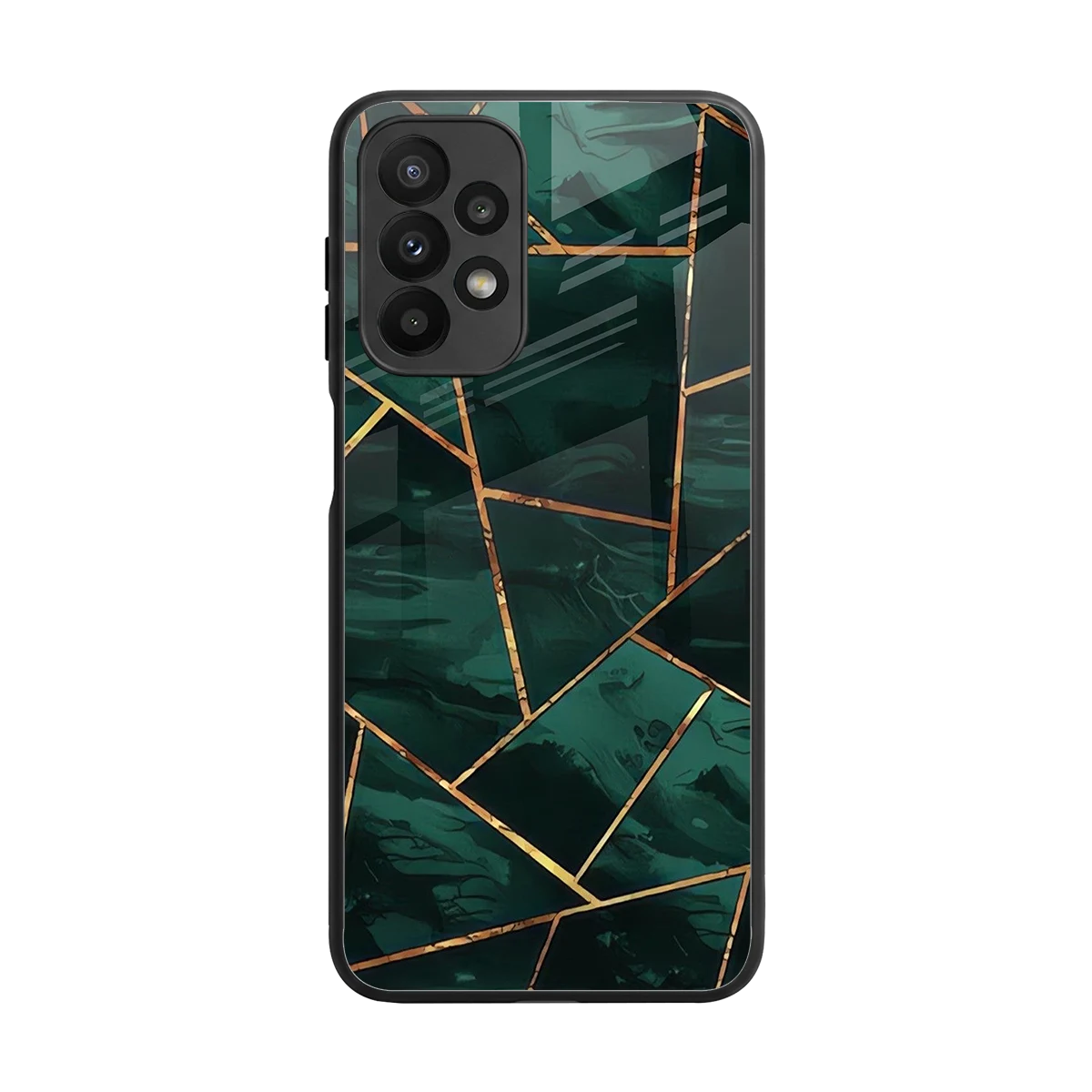 Geometric green back phone cover | glass case for samsung galaxy a23
