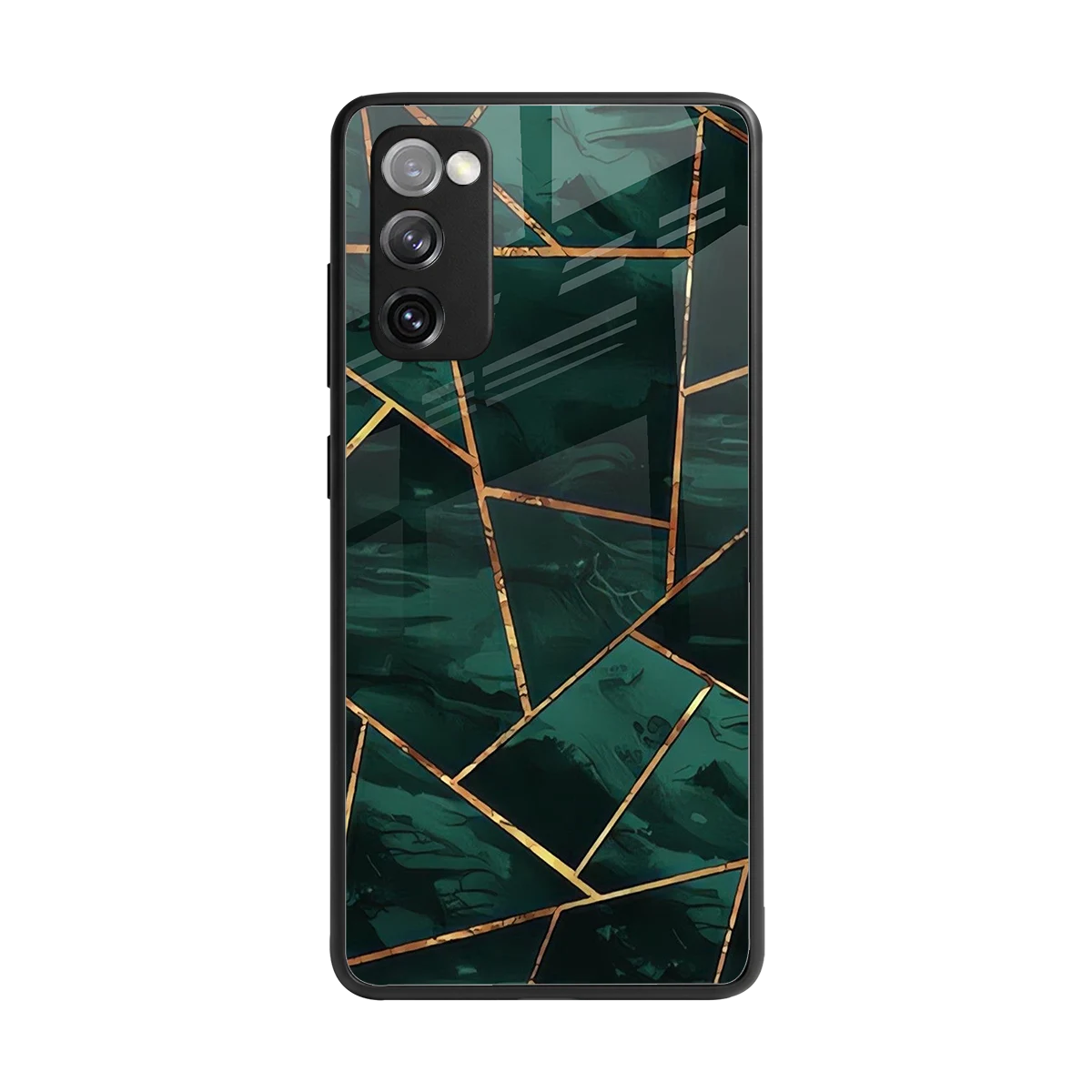 Geometric green back phone cover | glass case for samsung galaxy s20 fe
