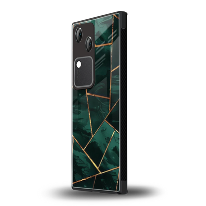 Geometric green vivo v30 mobile cover | shockproof glass phone case